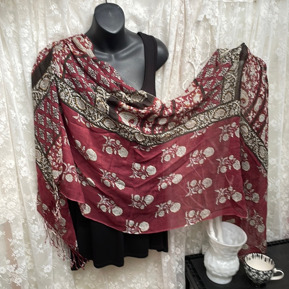 Burgundy Burgundy & Did I Say Burgundy 😉. Such a Lovely Lovely Scarf